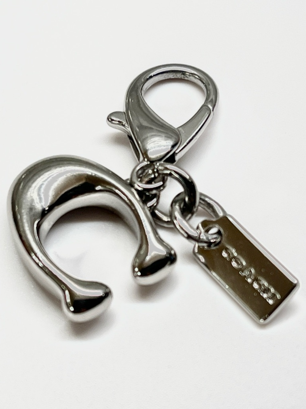Coach Silver Bag Charm NWOT